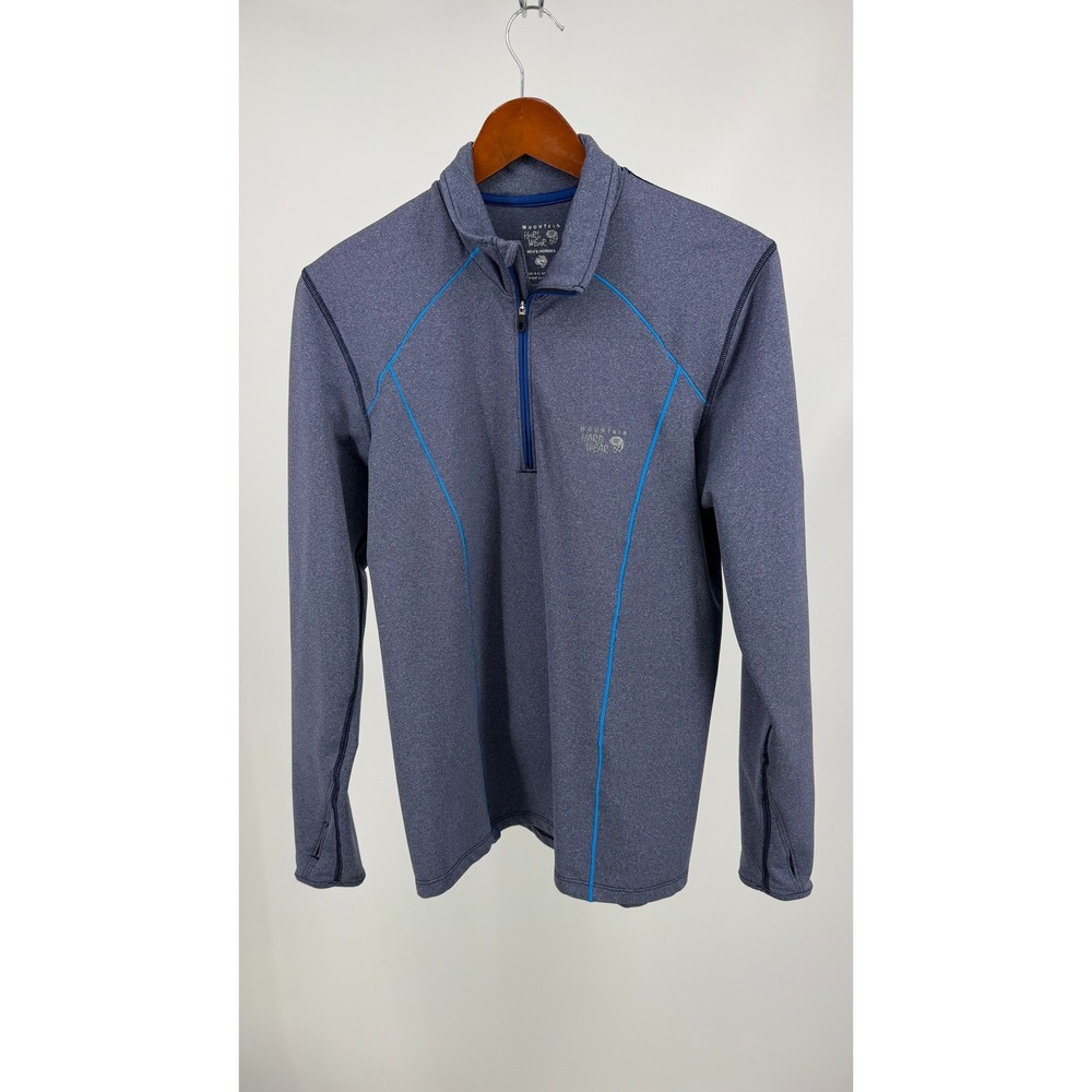 Mountain Hardwear Quarter Zip Pullover Mens‎ M Blue Thumbhole